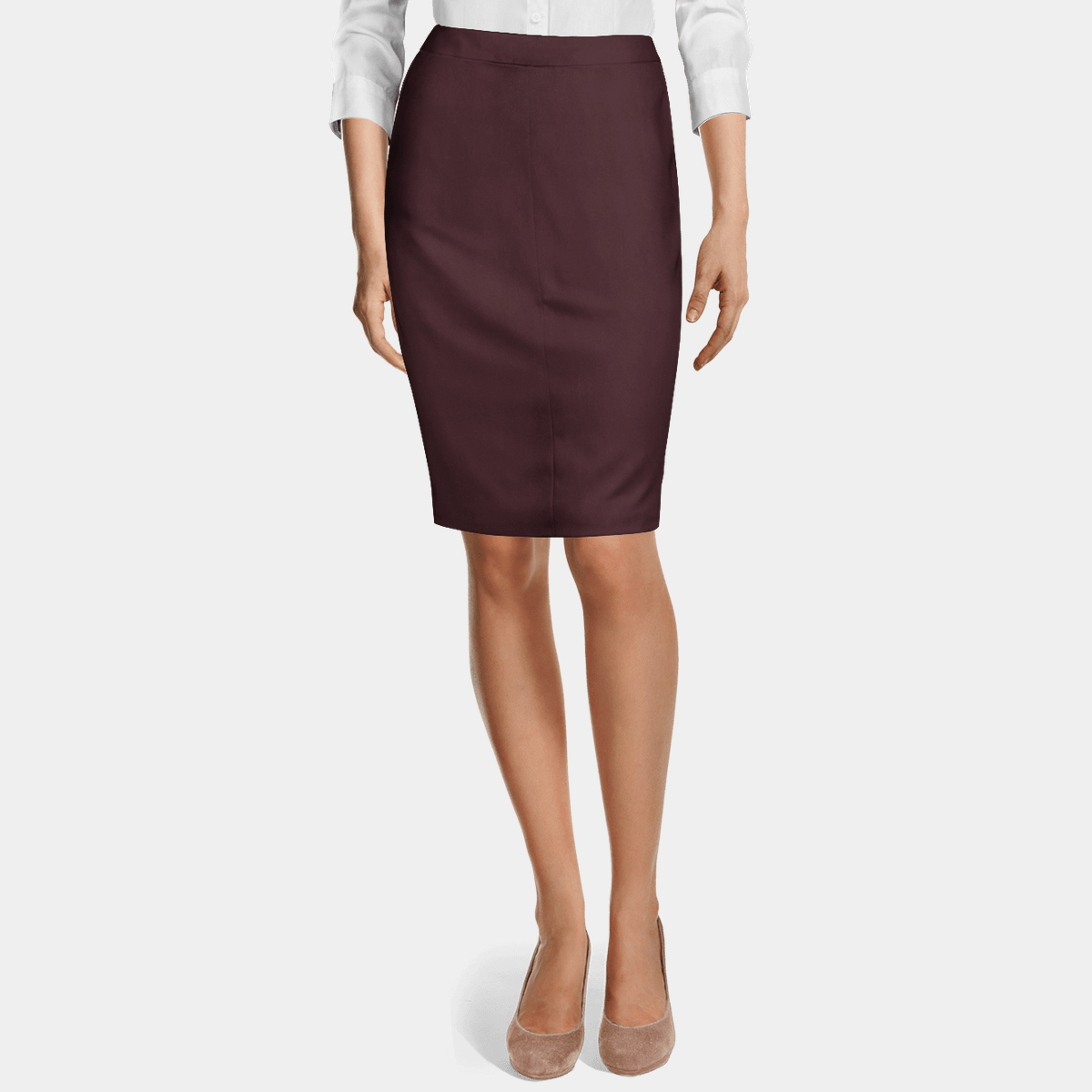 burgundy skirt with zip
