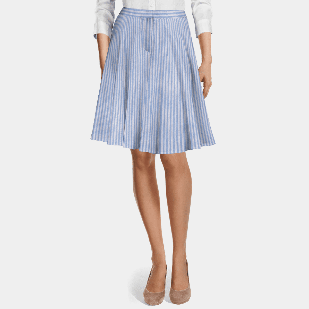 Light blue 2024 flare skirt