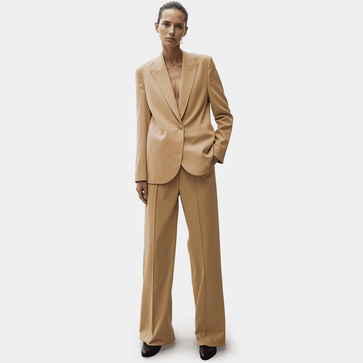 パンツ QUIRA SS22 Camel cotton wide leg pant (Q309MC Q0072) Quira Camel Cotton Wide Leg Pant | italist