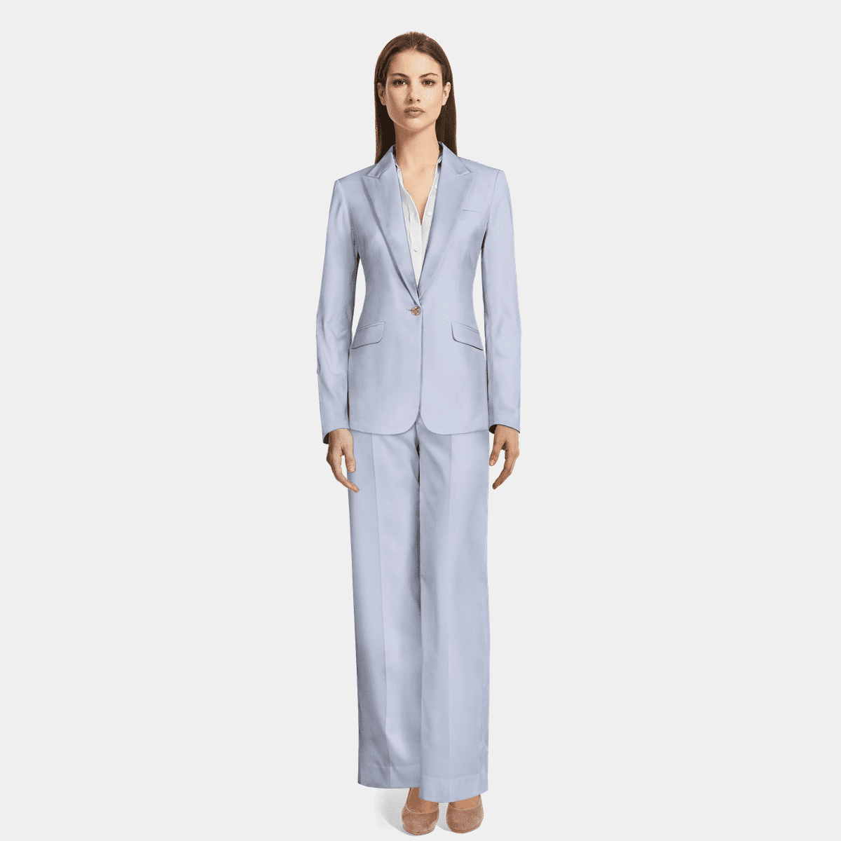Denice Wide Suit Pants Blue main image 1