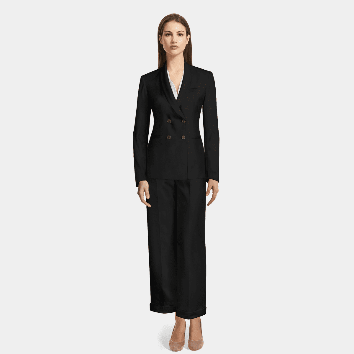 Black Heavy Function Wear Semi-Stitched Pant Suit With Embroidery Work