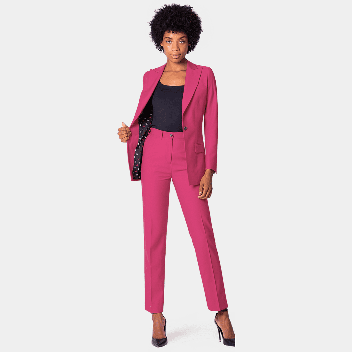 Womens Clothes Clearancewomen'S Long Sleeve Solid Suit Pants Casual Elegant  Business Suit Sets Two-Piece Suit Hot Pink S - Walmart.com