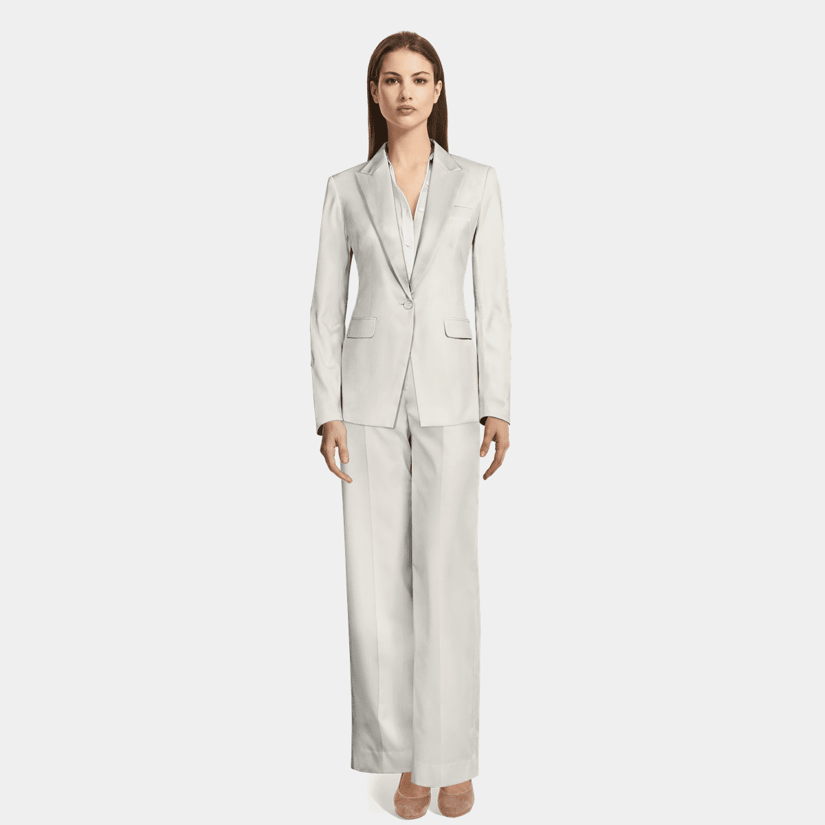 SXY Contrast Trim Wide Leg Suit Pants