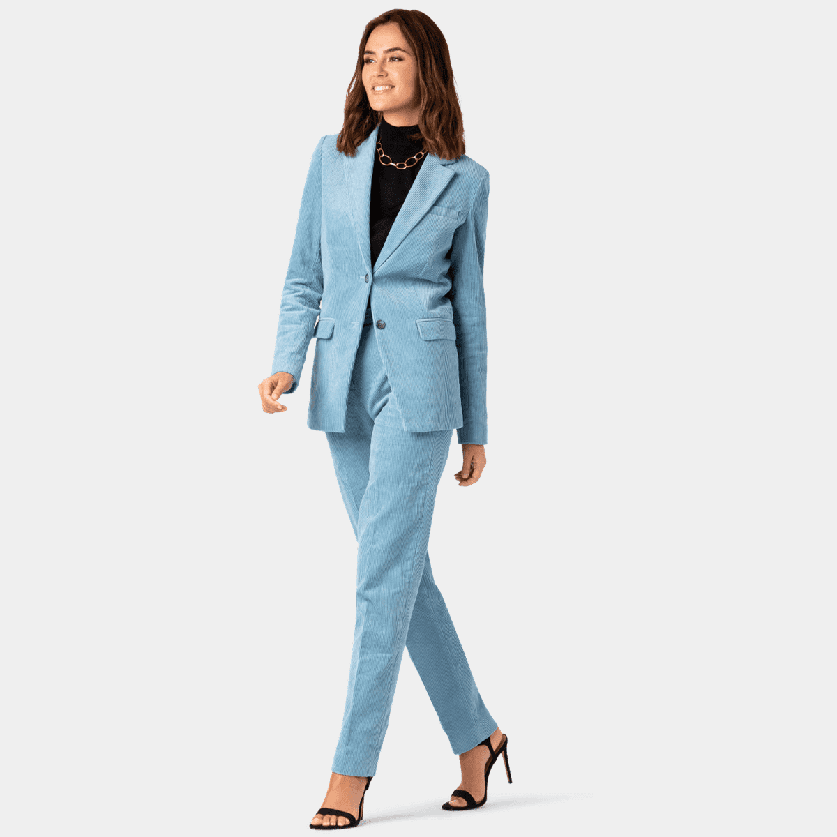 Blue Corduroy Woman Suit 229€ | Sumissura