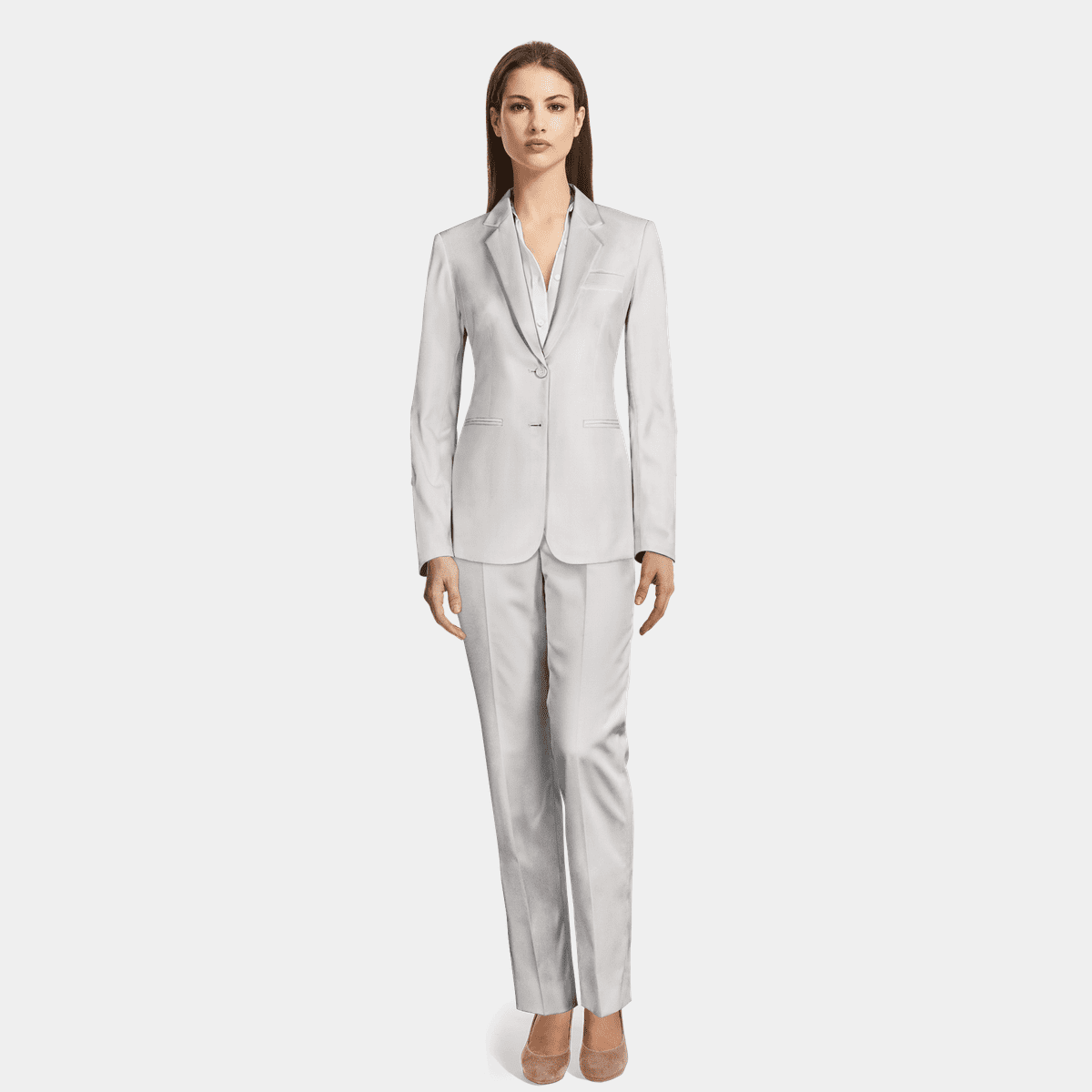 White stretch Woman Suit — free download