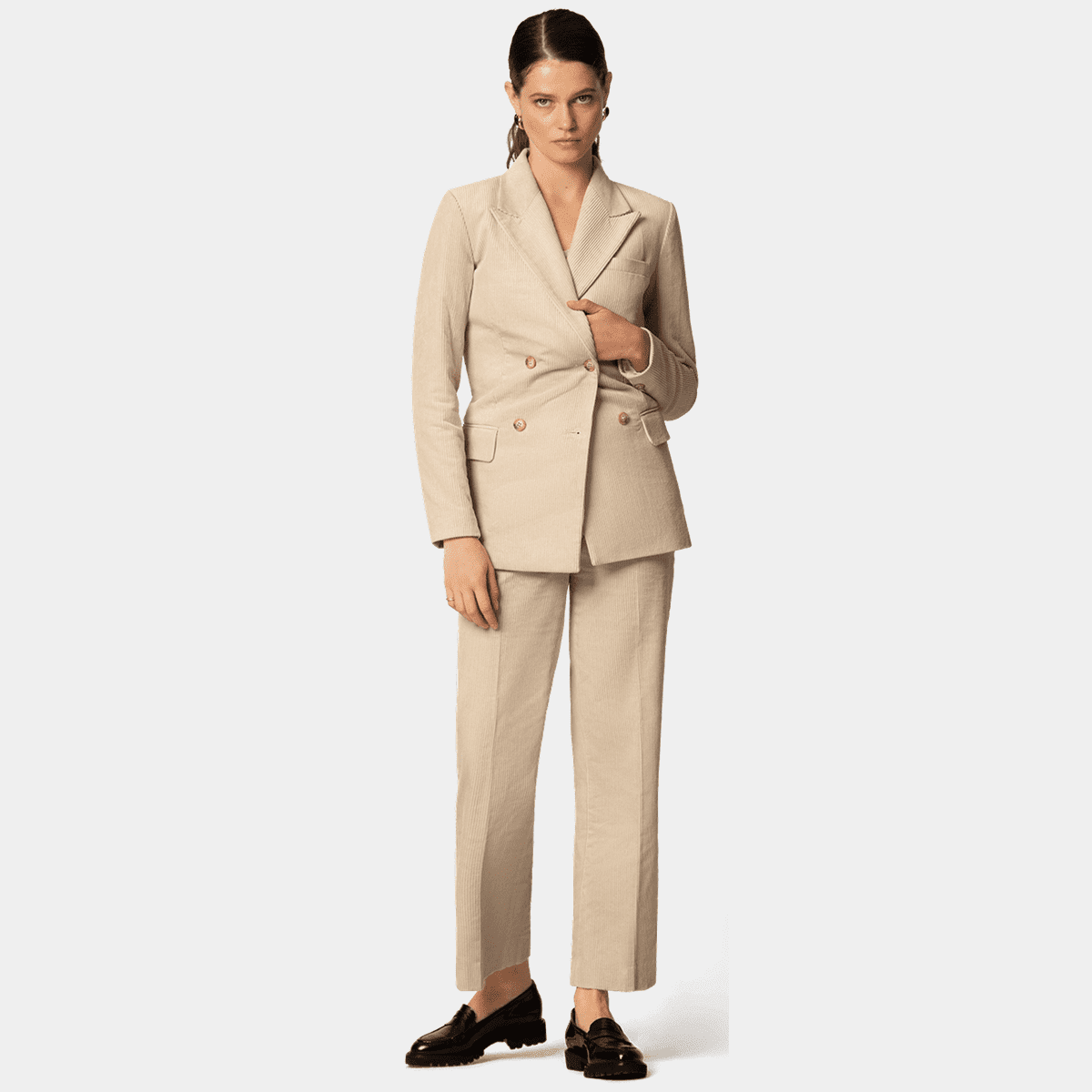 Double breasted Wide Leg Pant Suit | Sumissura