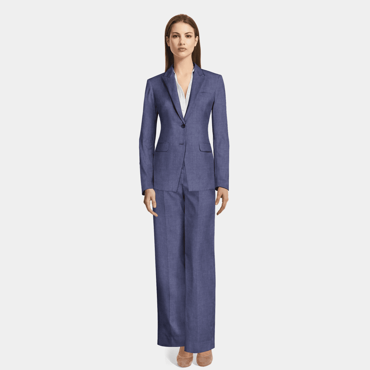 Denice Wide Suit Pants Blue