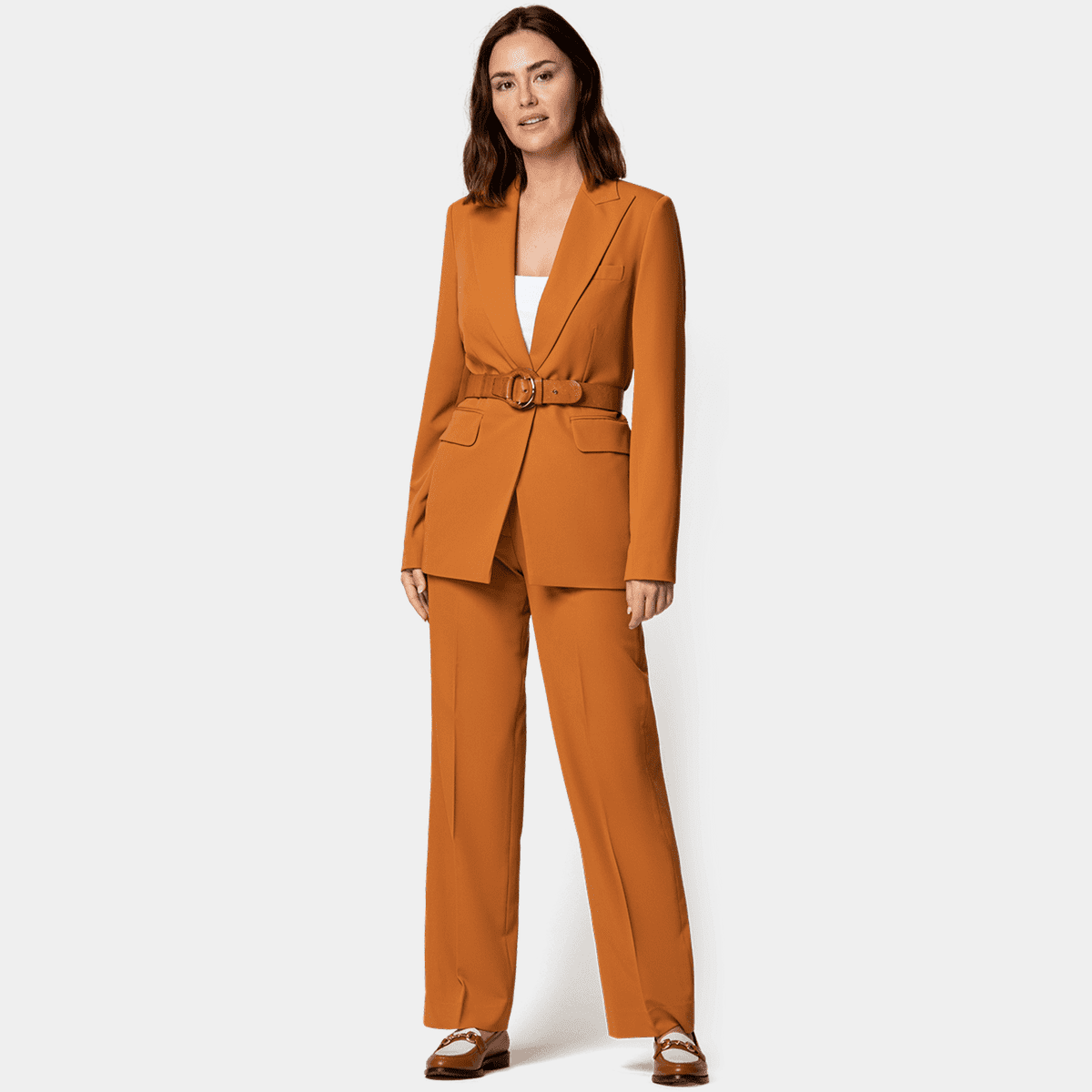 Orange Wide Leg Pant Suit - relaxed fit | Sumissura