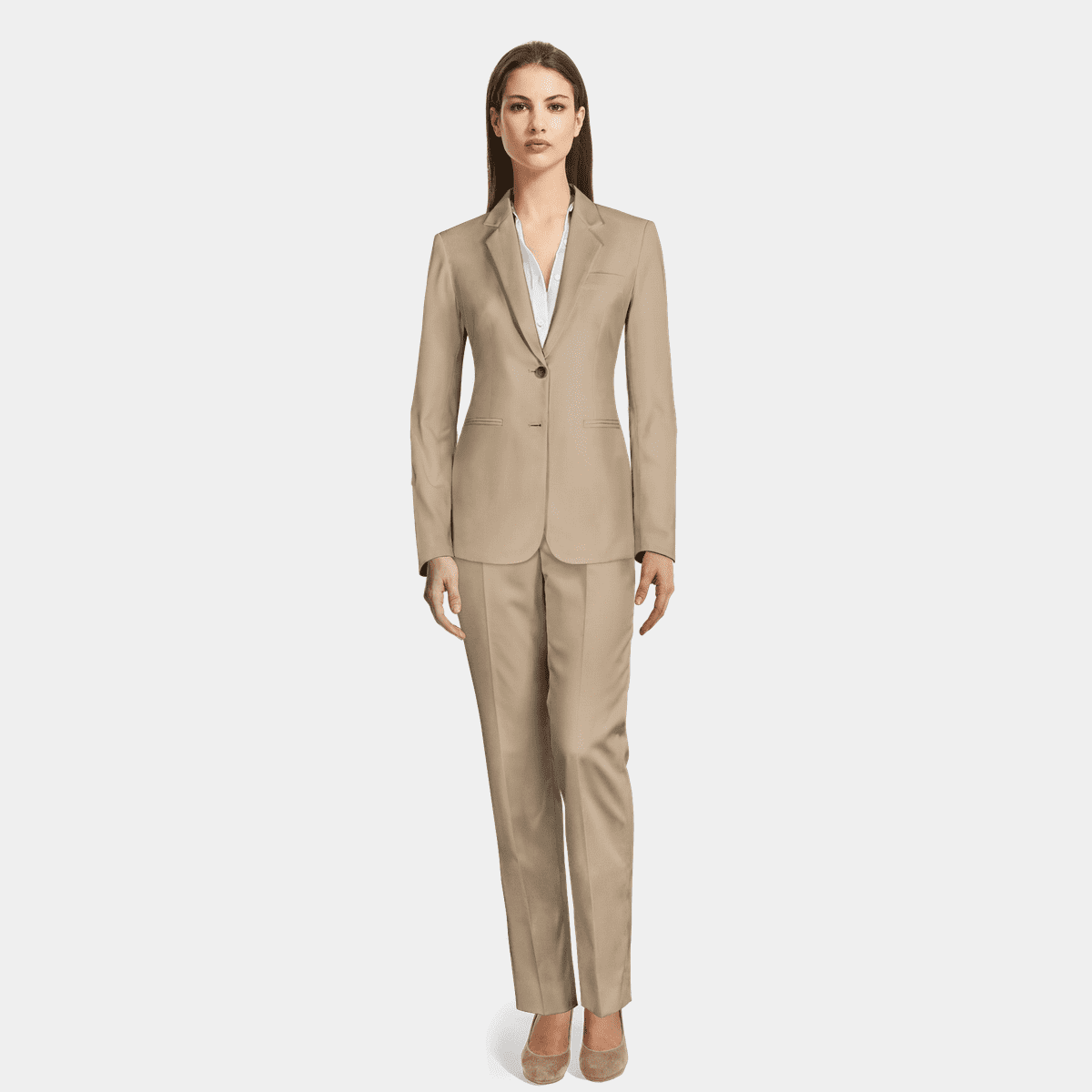 Dark Beige Pant Suit Sumissura