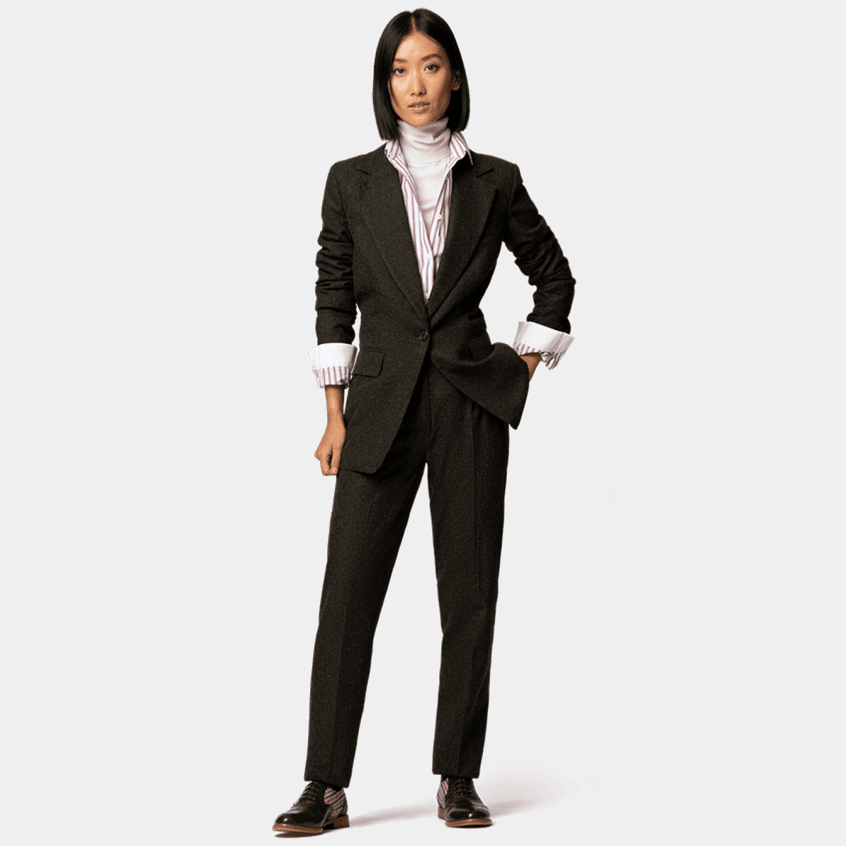 Women's solid flannel Suits | Sumissura