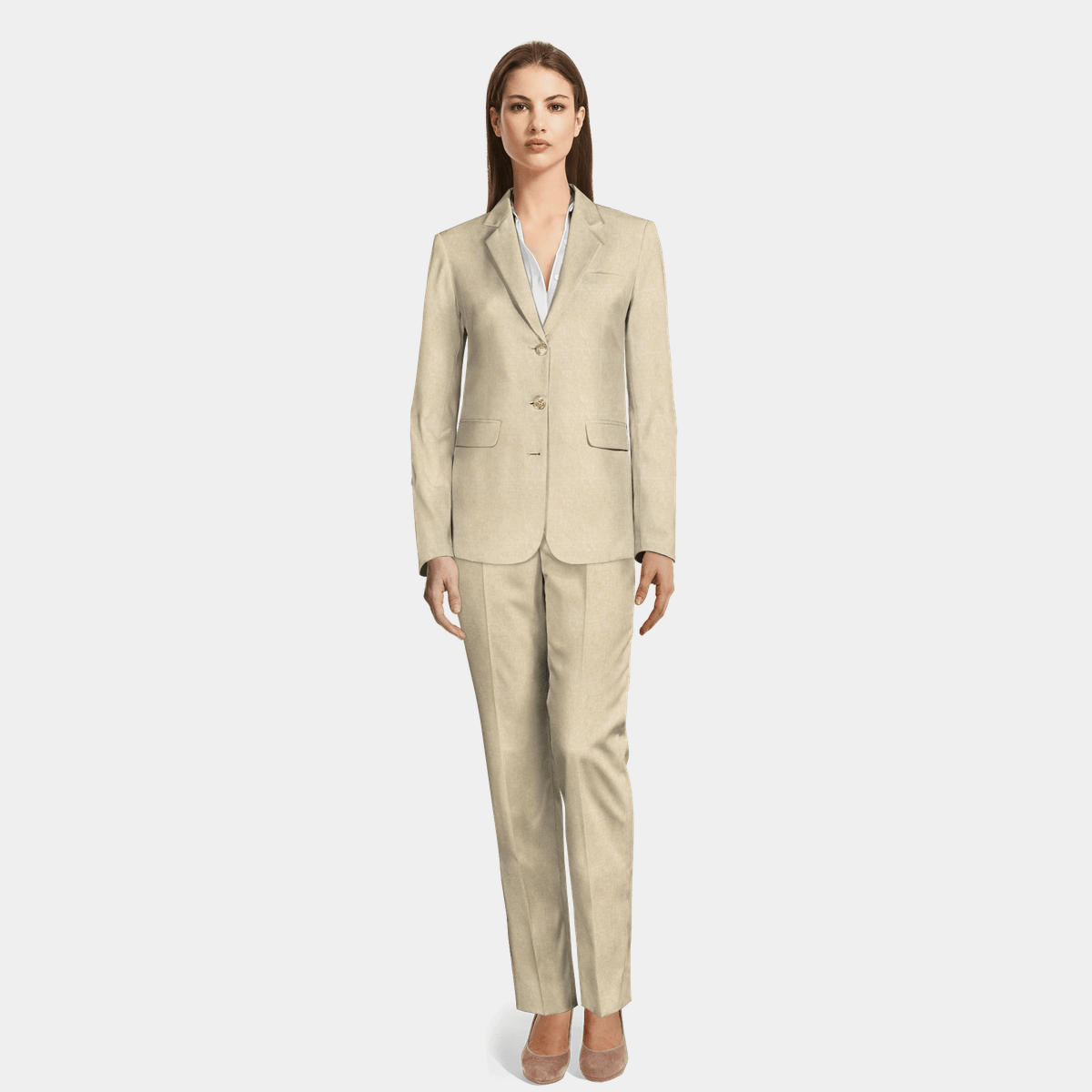 relaxed linen suit