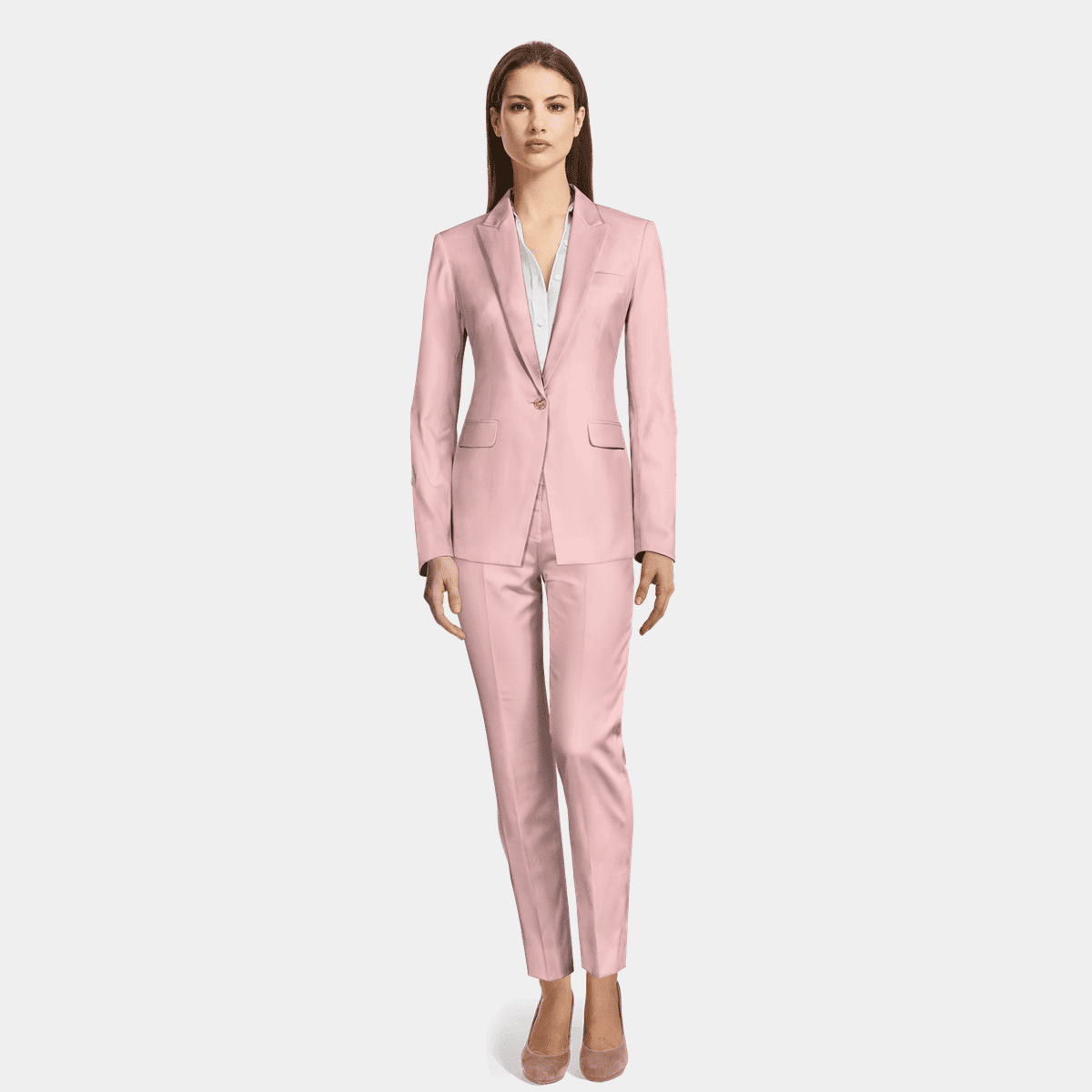 light pink pantsuit