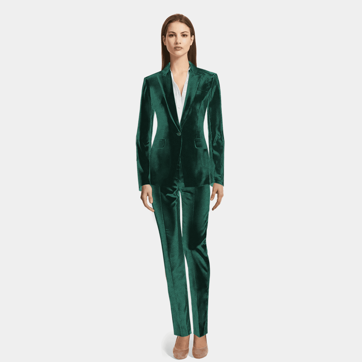 Green Velvet Woman Suit