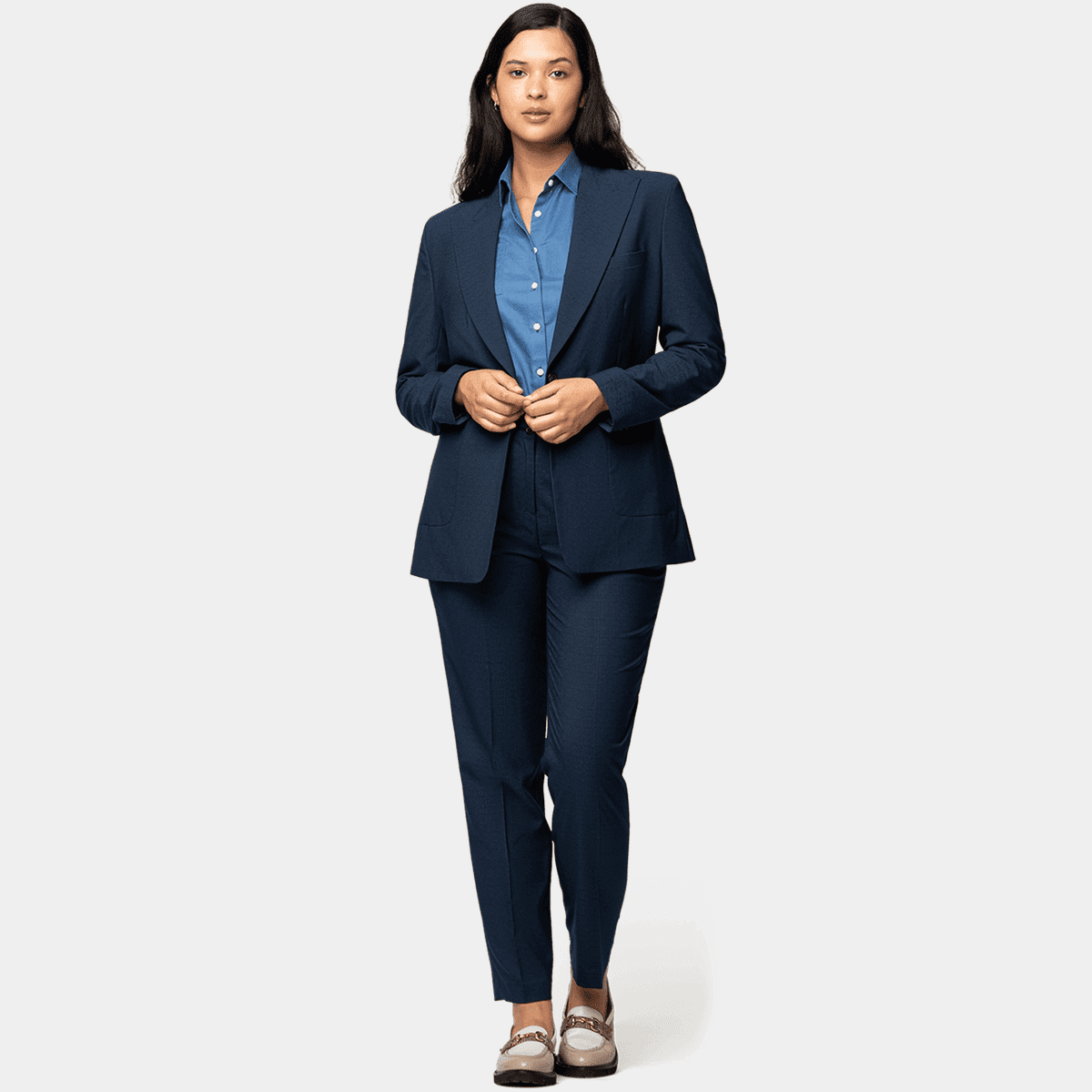 Navy Blue Ankle Pantsuit | Sumissura