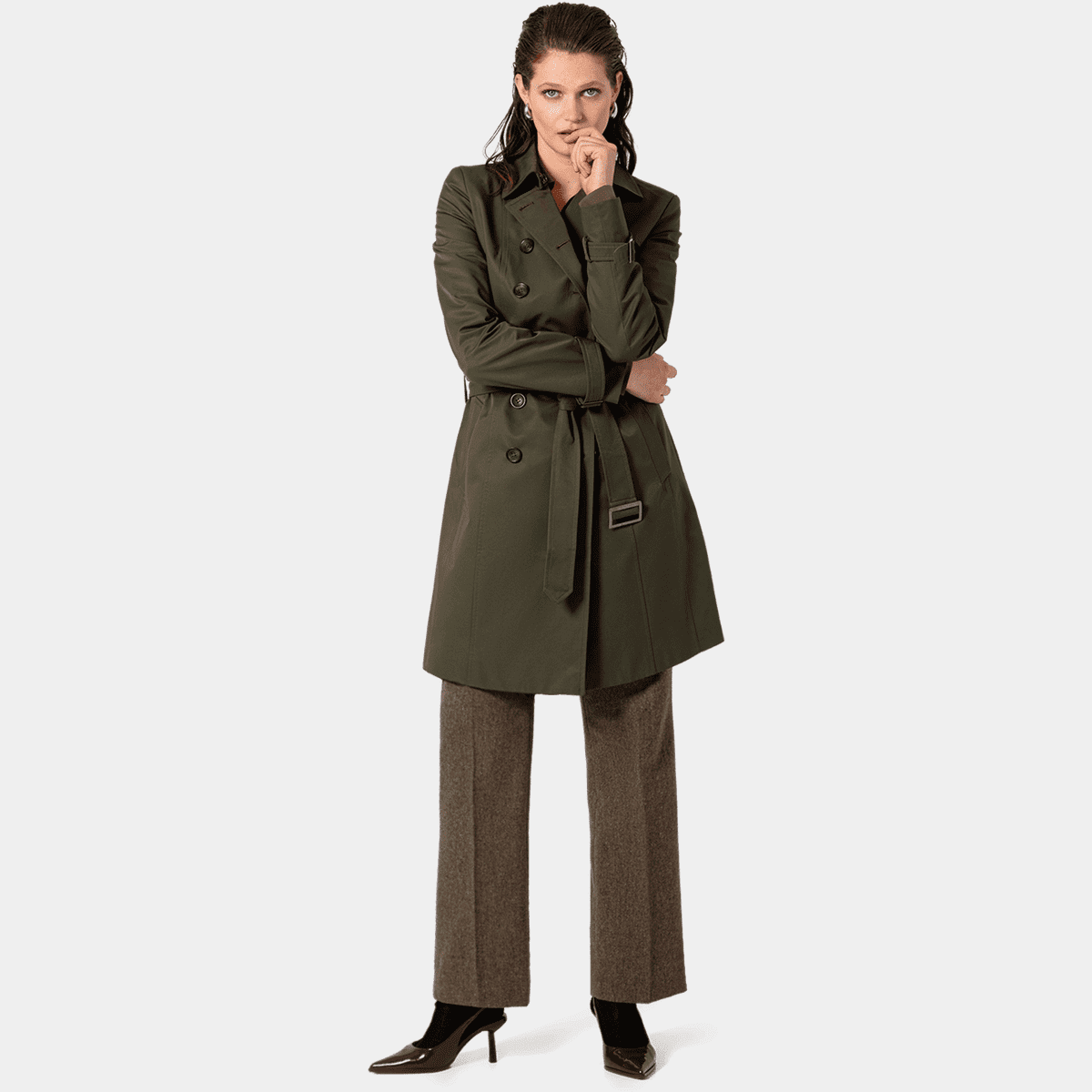 タグ付き 定価5.9万円 LADY MAXI TRENCH COAT Stylish Women's Trench Coats - Versatile & Durable Fashion