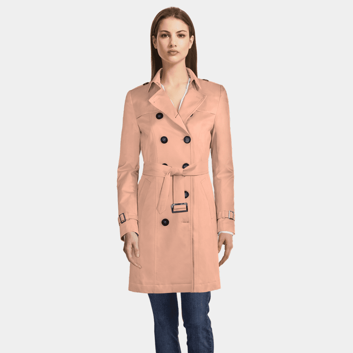 Women's pink Trench Coats Sumissura