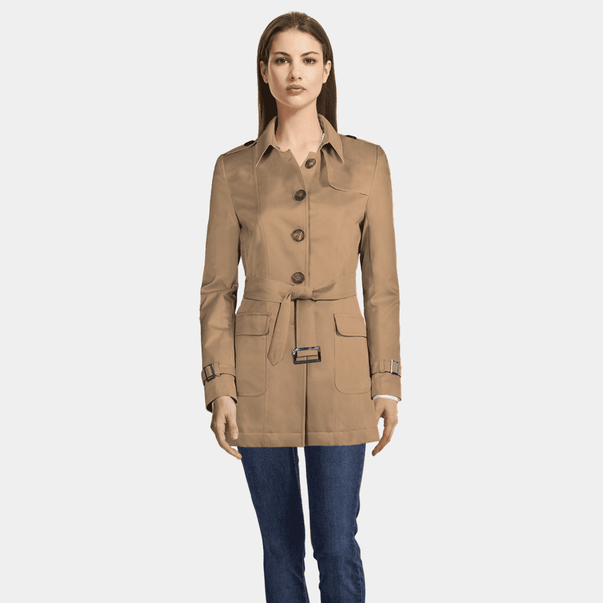 Trench coat camel femme