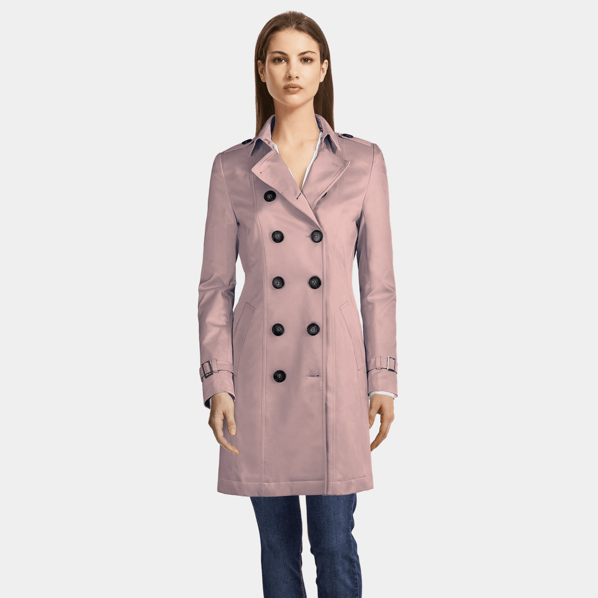 Pastel Pink doublebreasted Trench Coat 219 Sumissura