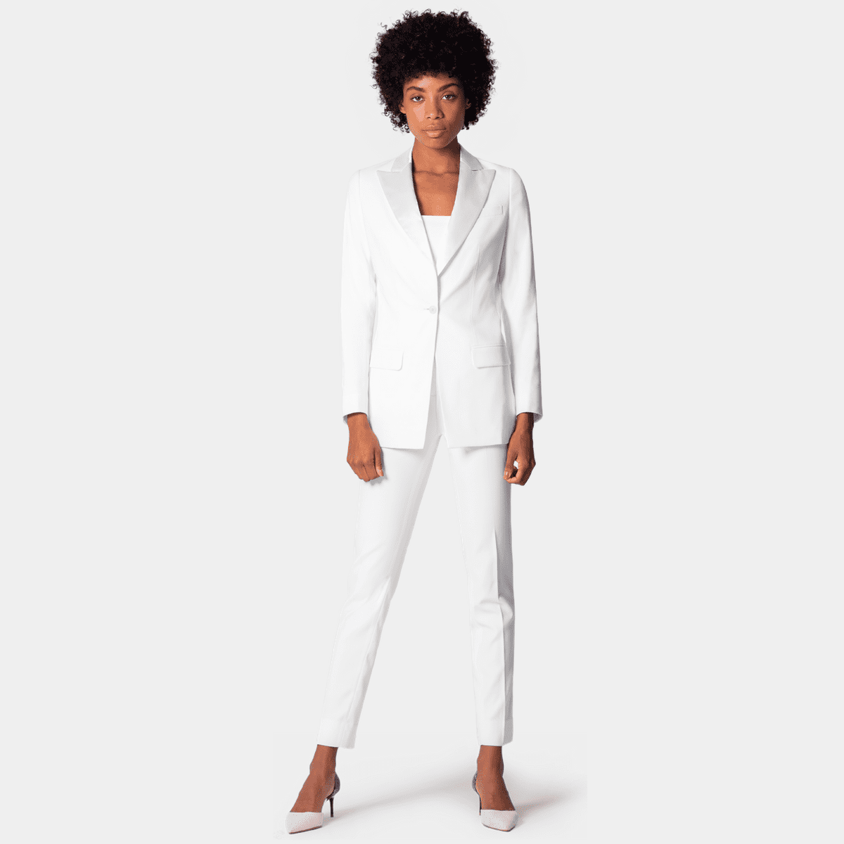 White Pantsuits for Wedding - Sumissura