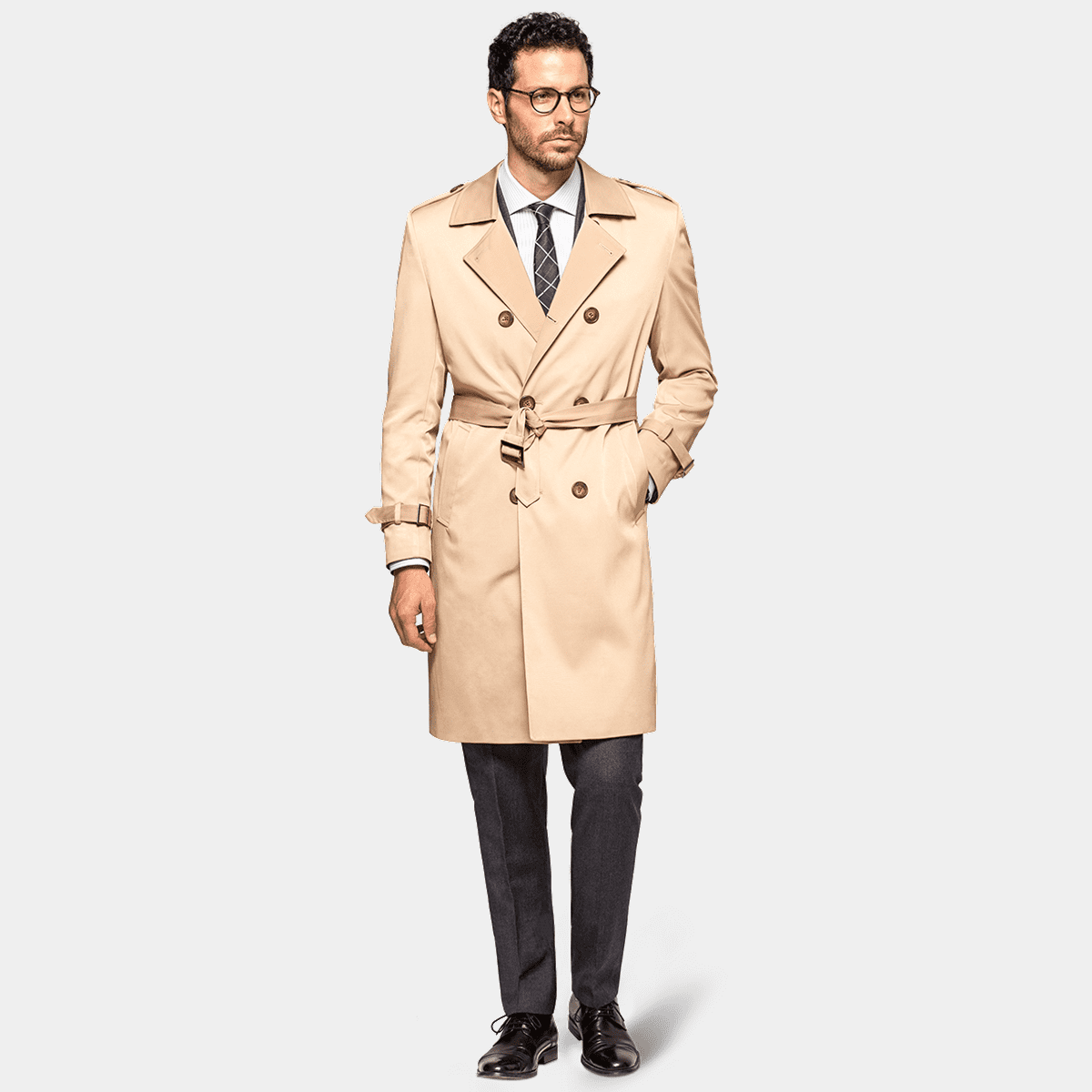 Long tan outlet overcoat