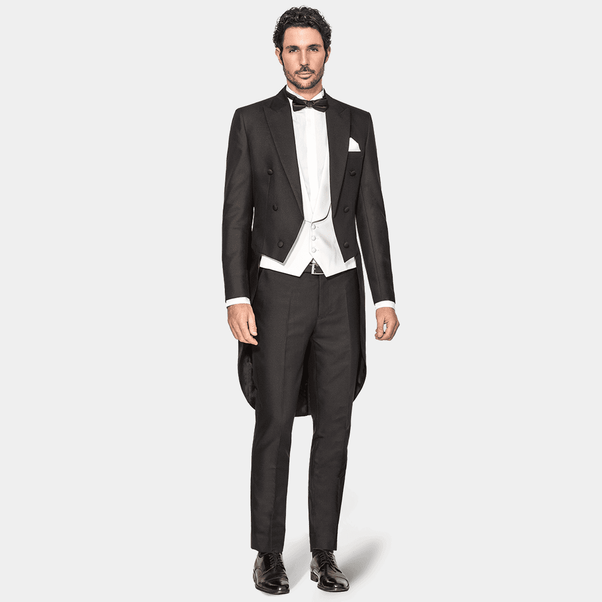 White tuxedo clearance jacket with tails