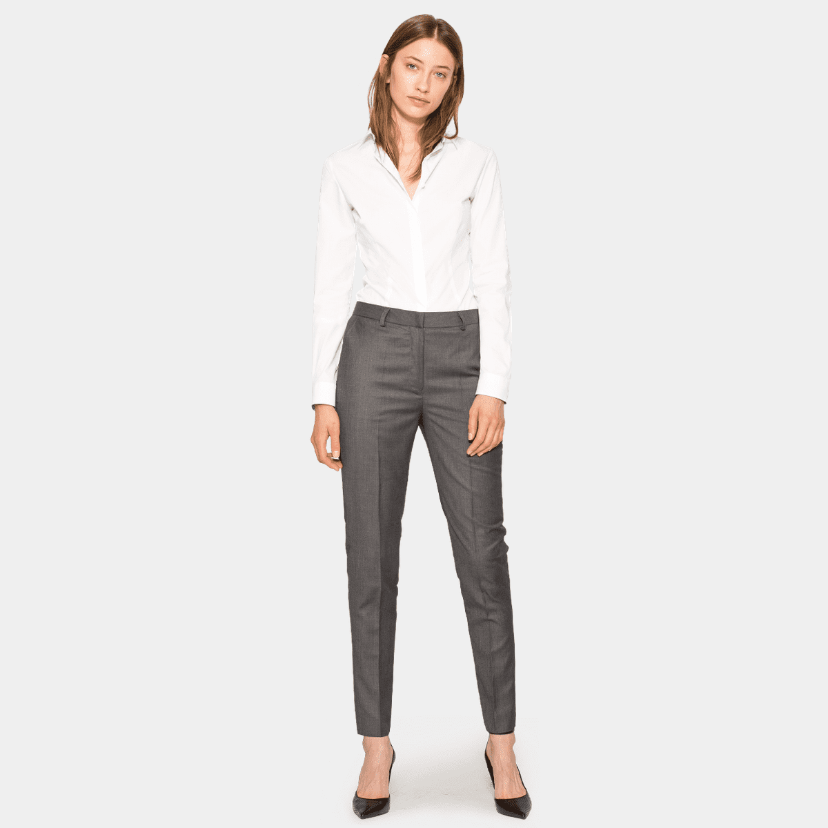 Wine cigarette pencil pants & trousers for women casual and office