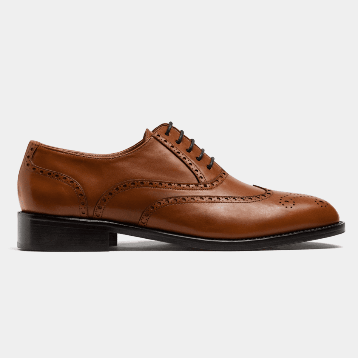 Handmade Beige Brown Leather Brogues for Men by TLypskyi Everyday Designer Shoes Made to Order Male Laced-up Oxfords Flat Tooled Shoes