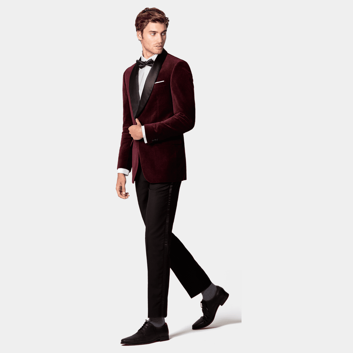 Men Suit Burgundy Formal Business Groom Tuxedo Wedding Prom Party Slim Fit  Suit | eBay