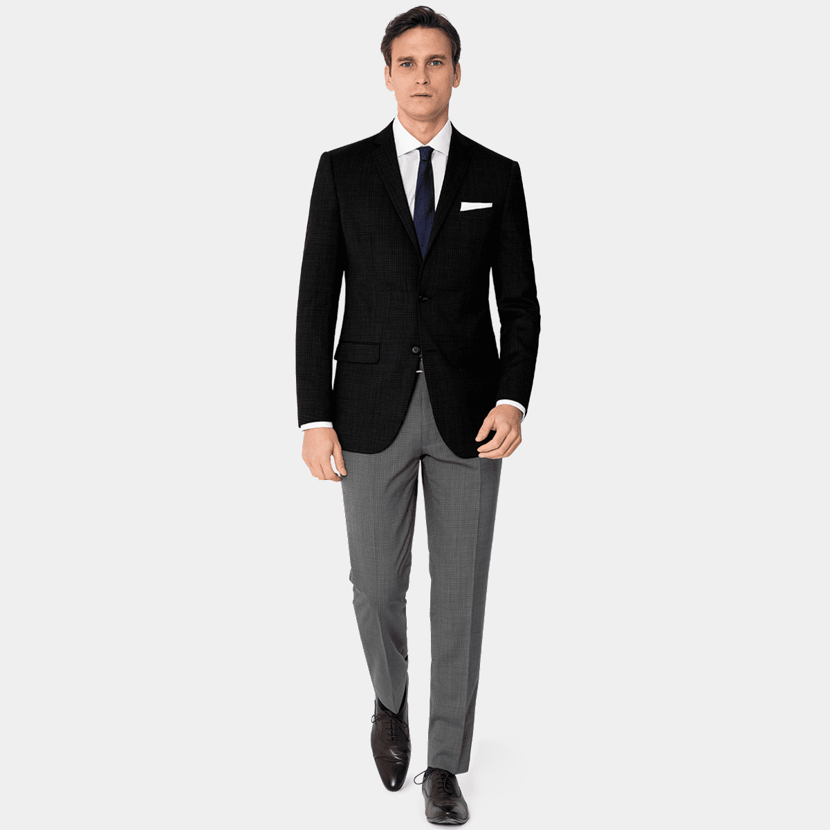 Color Matching Pants With Grey Blazers: Guidelines | Grey blazer, Grey  blazer black pants, Black pants men