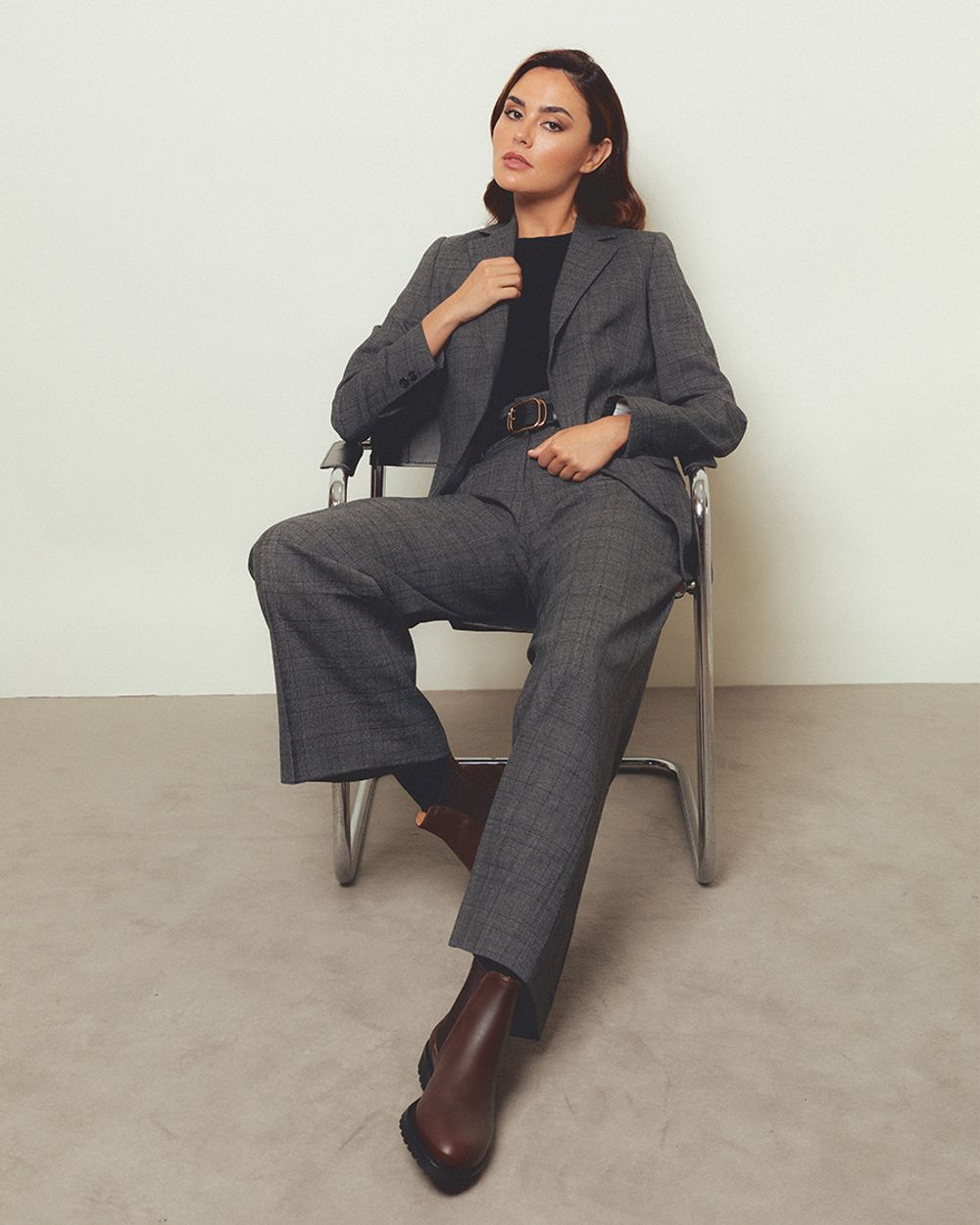 Chelsea boots and a suit online