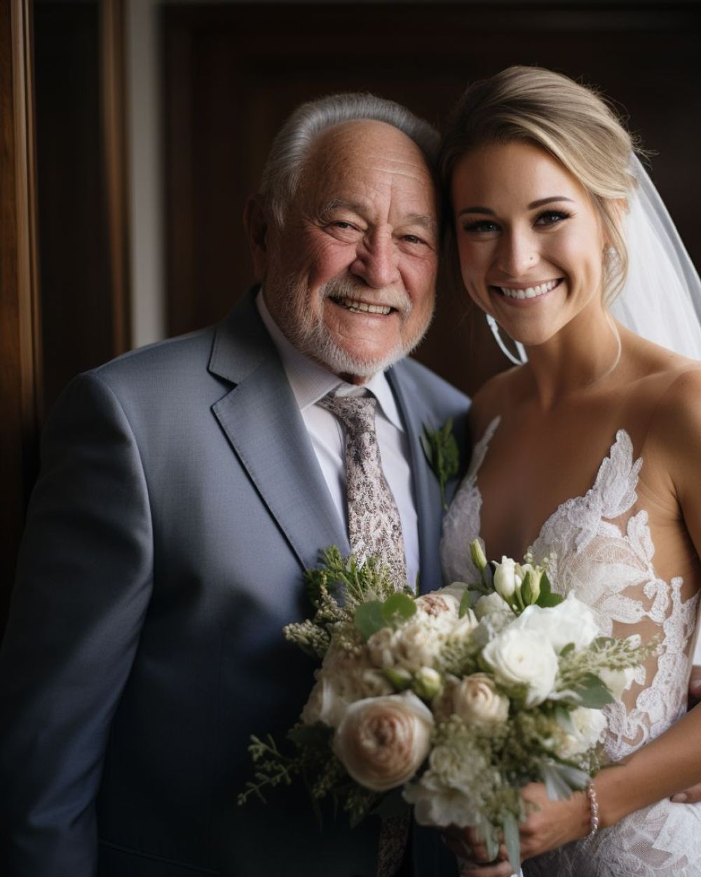 Father of the Bride Gray Wide Lapel Suit