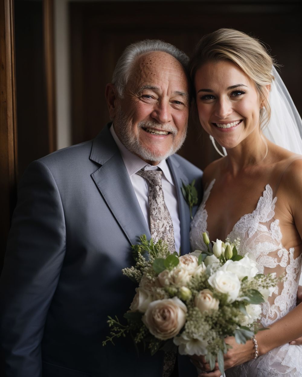 Father of the Bride Gray Wide Lapel Suit