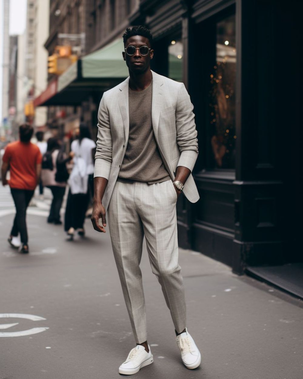 Men's Suits with Sneakers Outfits | Hockerty