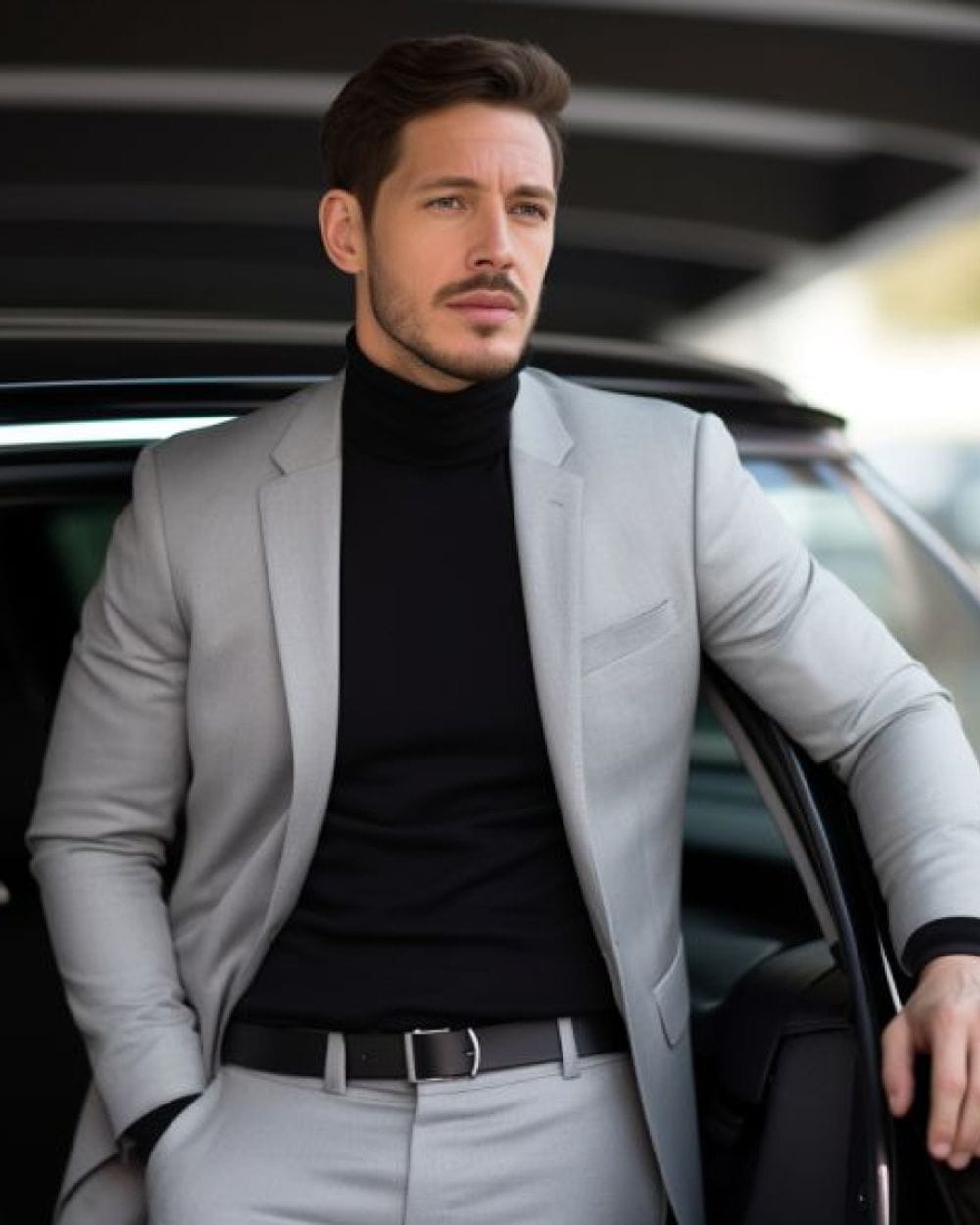 Pull Manches Longues Col Rond Pour Homme - T-shirt Basique Moderne - Coupe Cintrée - Matière Légère Qualité Supérieure