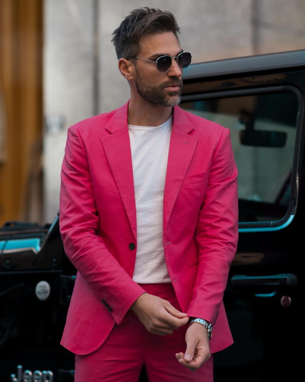 Rosé Allure Sunglasses and Sneakers Look