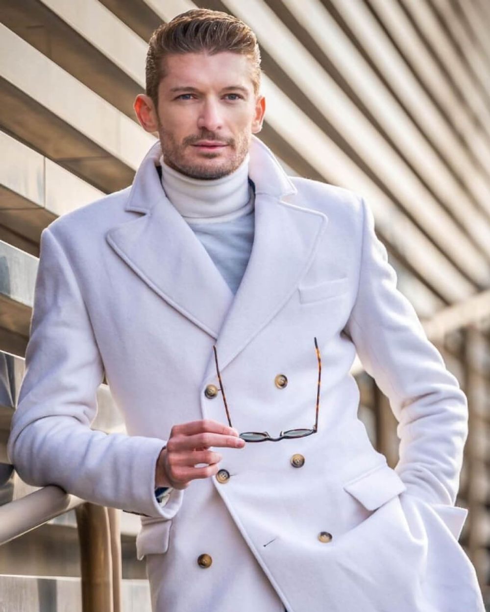 Long white peacoat hotsell