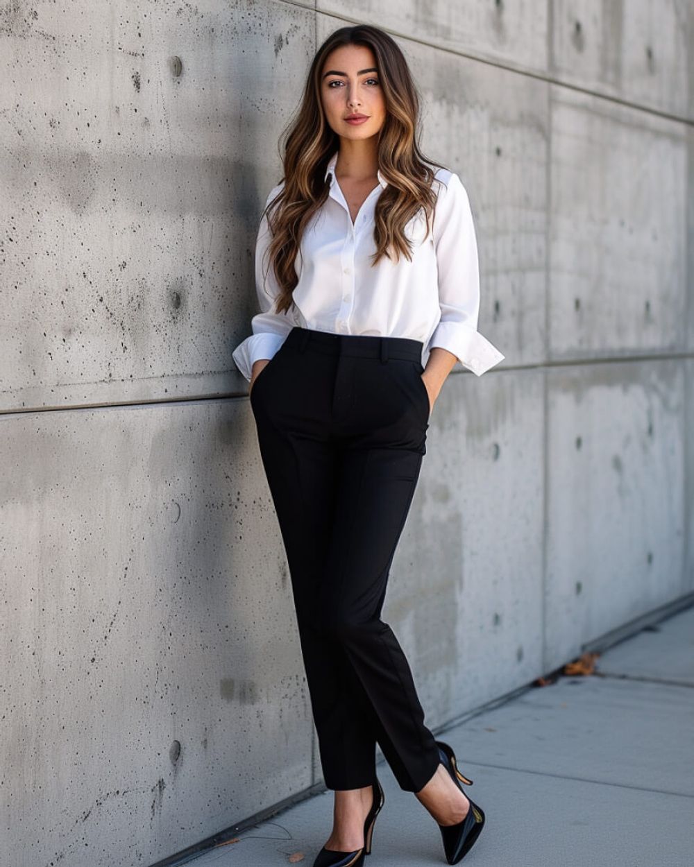 Monochrome Blouse and Trousers Sumissura