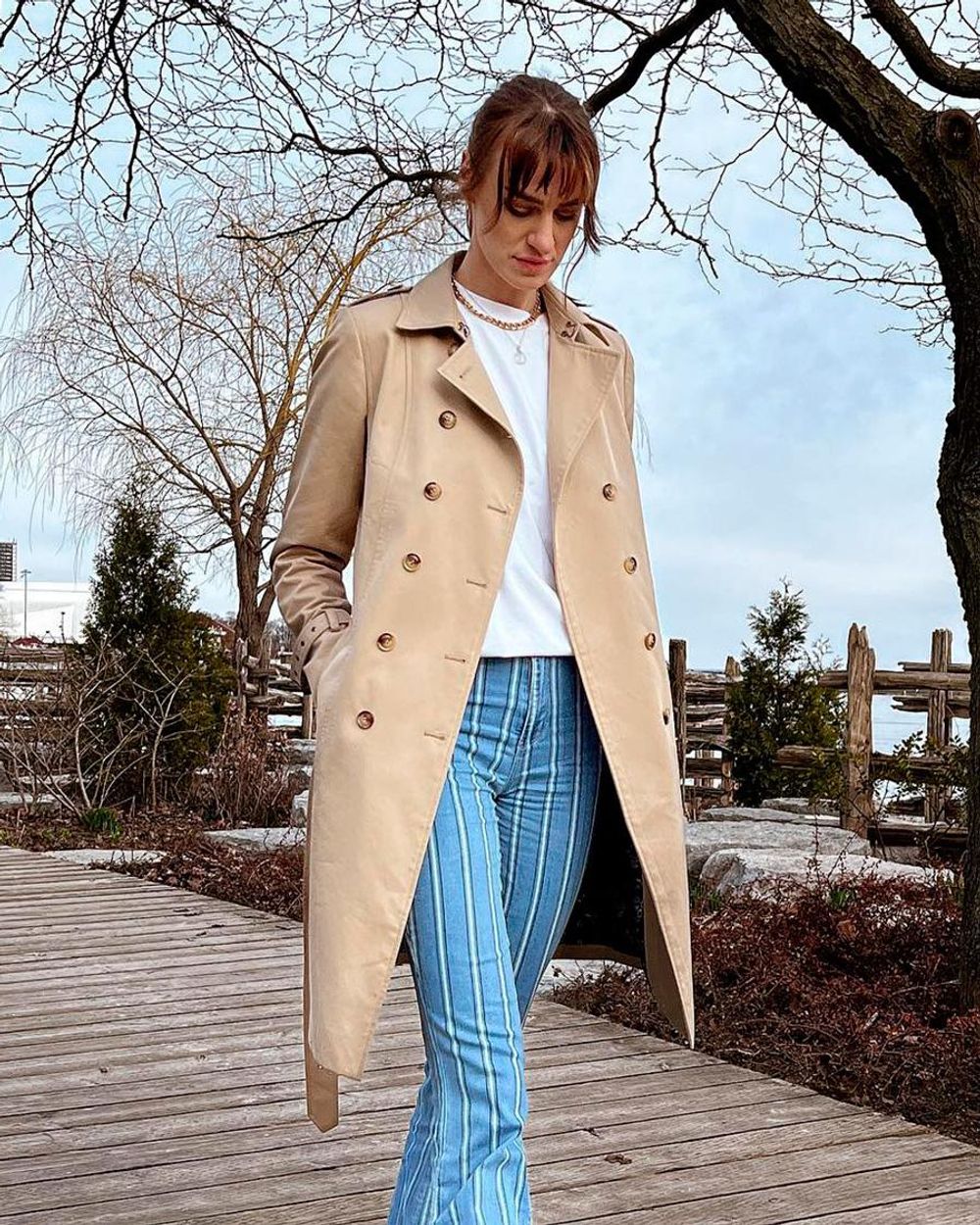 Blue Strenesse Trenchcoat camel sale Casual-Look