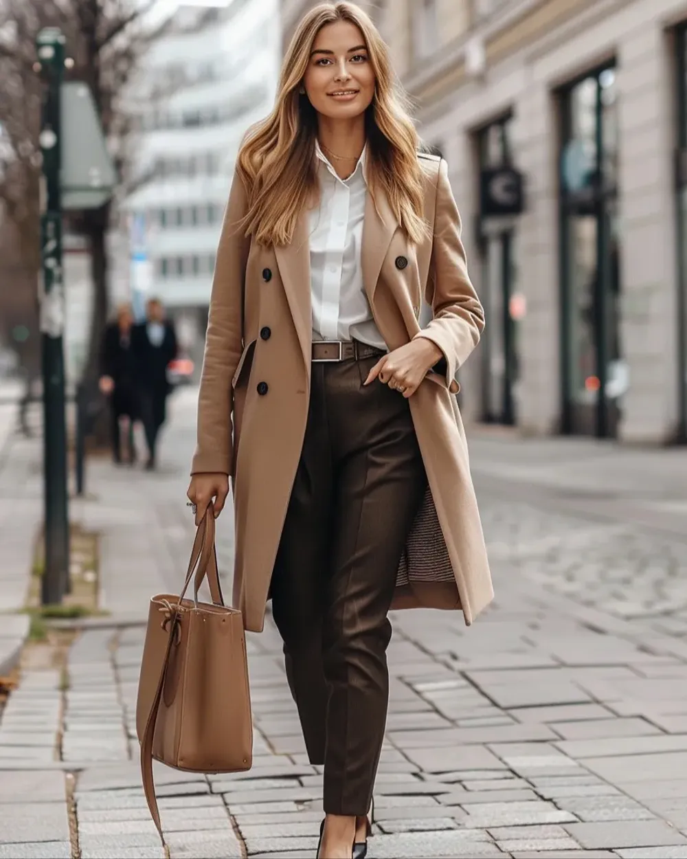 Long Coat and Tailored Trousers