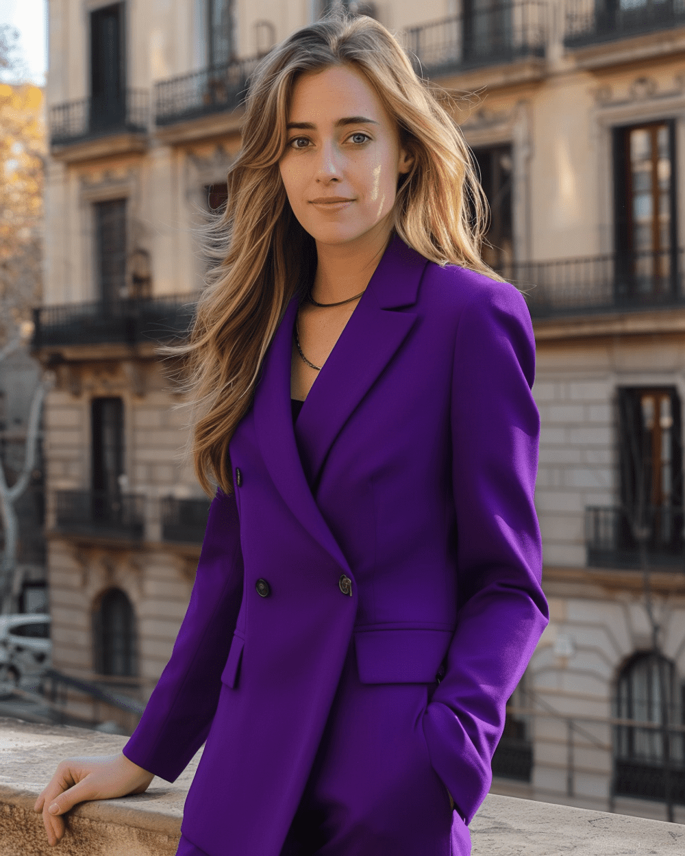 Purple suit women best sale