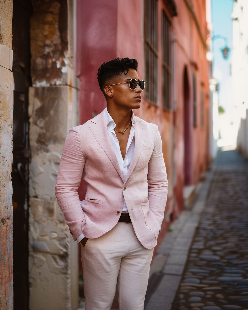 How to wear a pink blazer best sale