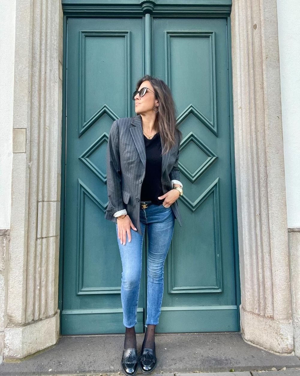 Gray Blazer with Black Tee and Jeans Sumissura