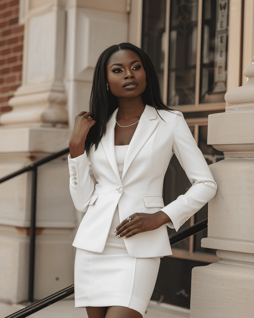 Plain white blazer best sale