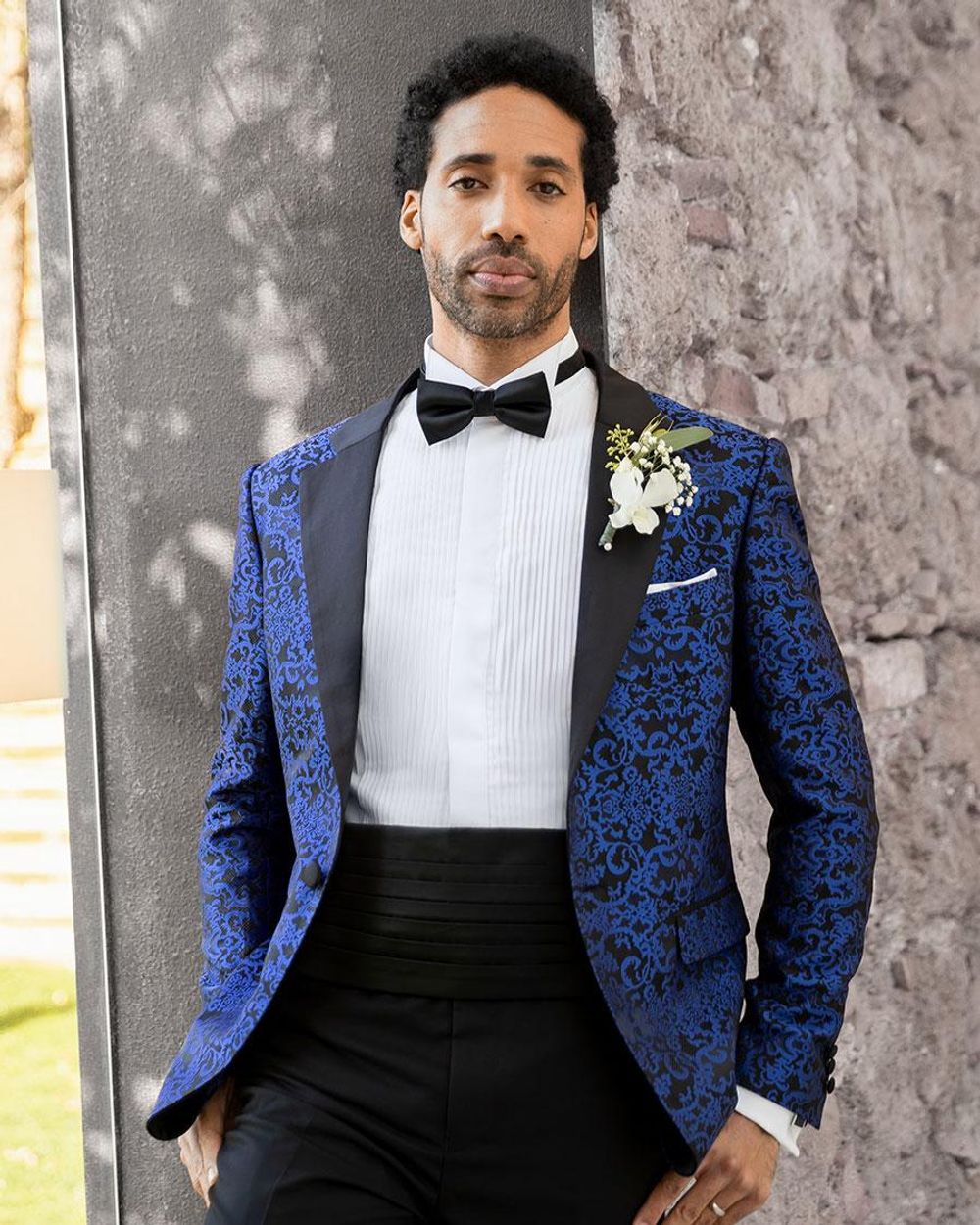 Groom in Fancy tuxedo