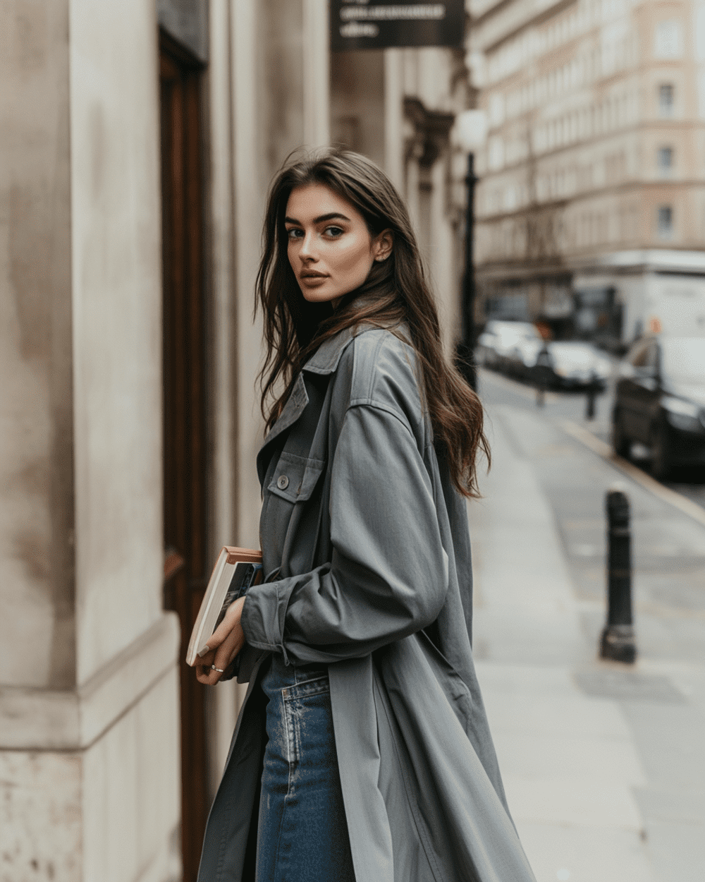 Charcoal Grey Trench Coat Sumissura