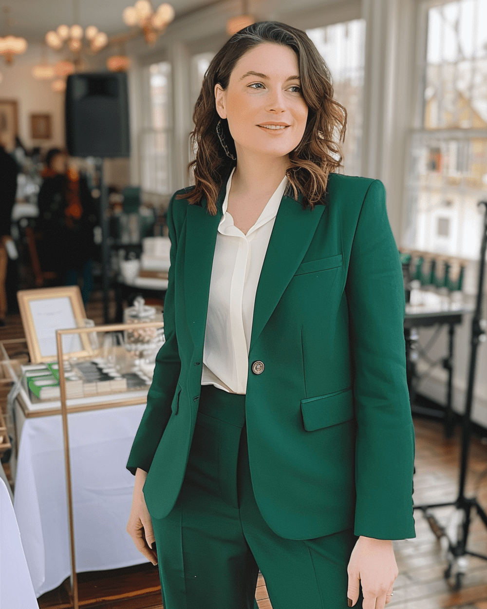 slim fit dress slacks for Her Women Dress 8785-Hunter Green, Hunter Green / XLarge