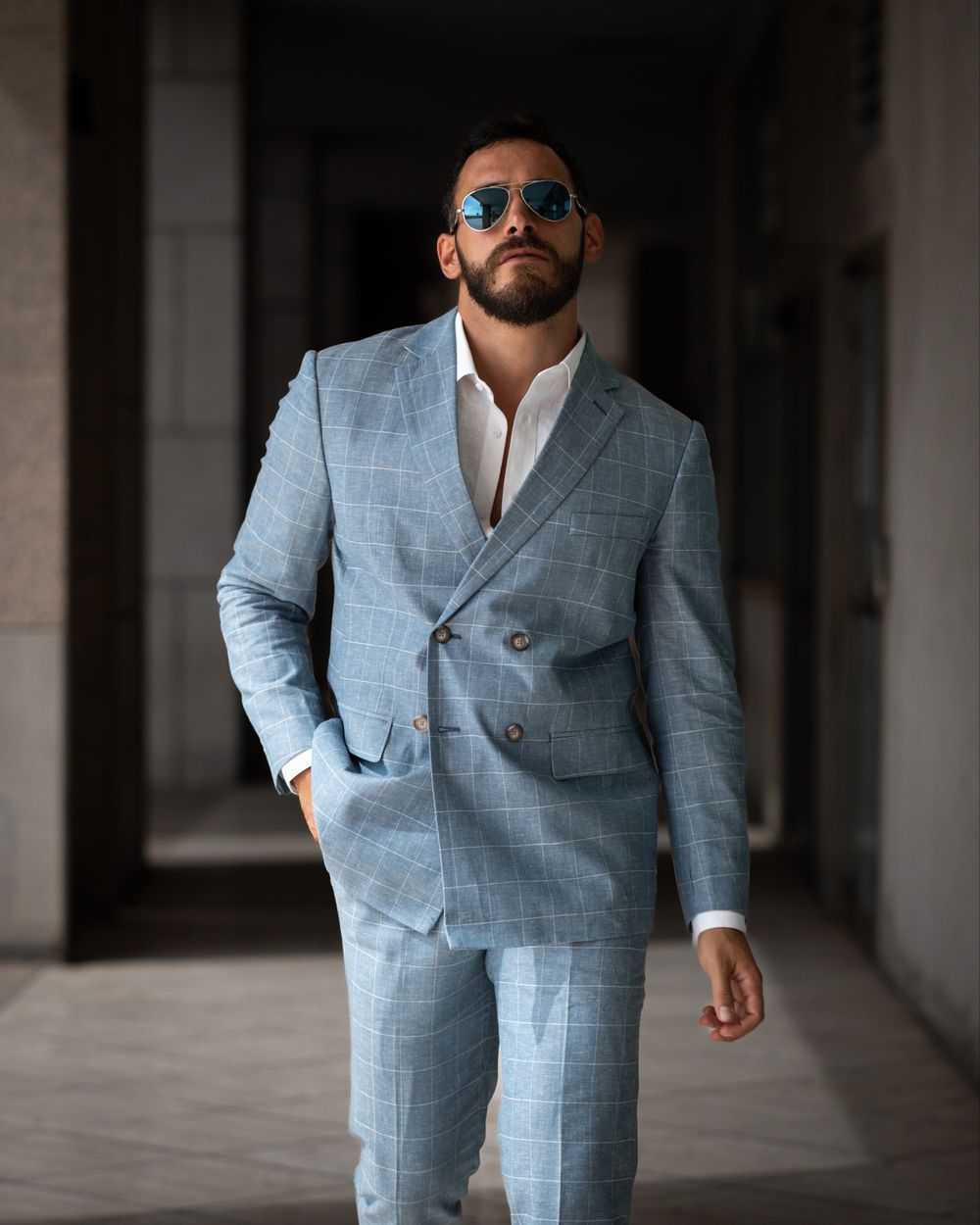 Light Blue Tailored Suit | Hockerty