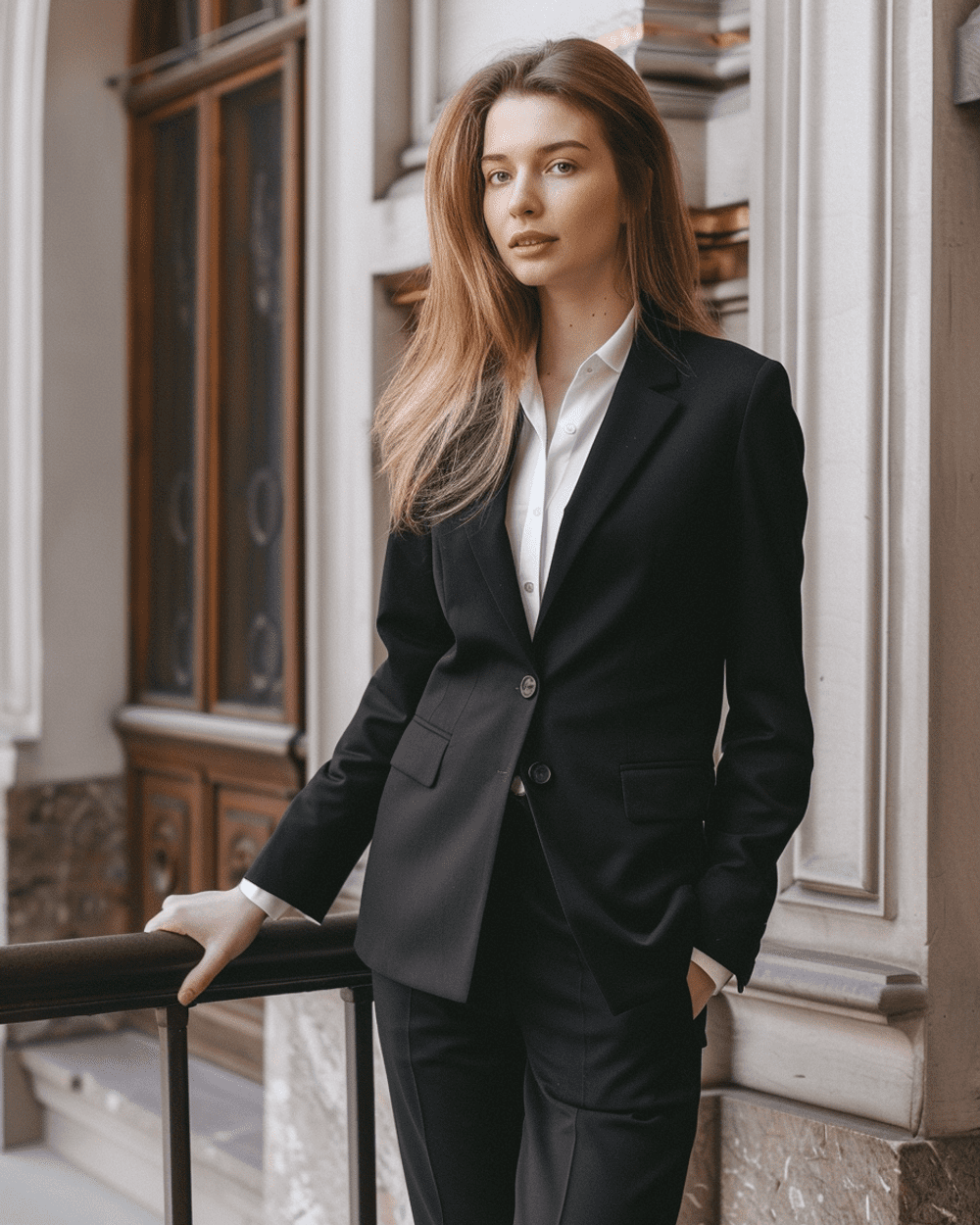 Black Pant Suit relaxed fit Sumissura