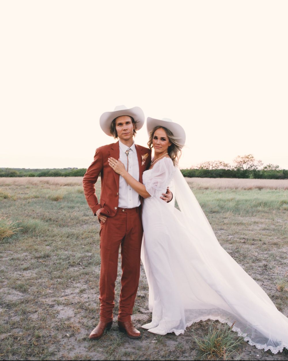 Rust Western Suit with Cowboy Hat