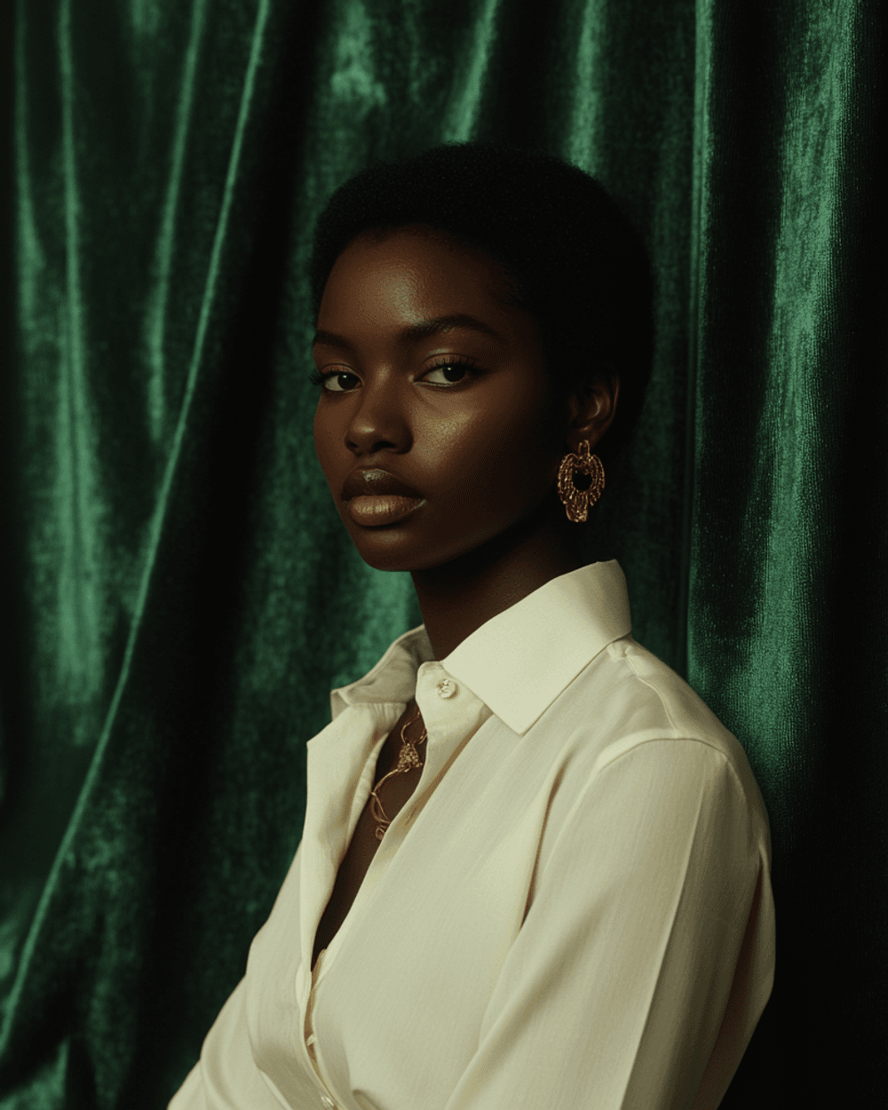 ivory french cuff dress shirt with Tailored Fit Collection